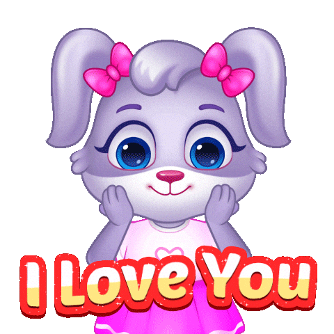 I Love You Hearts Sticker by Lucas and Friends by RV AppStudios
