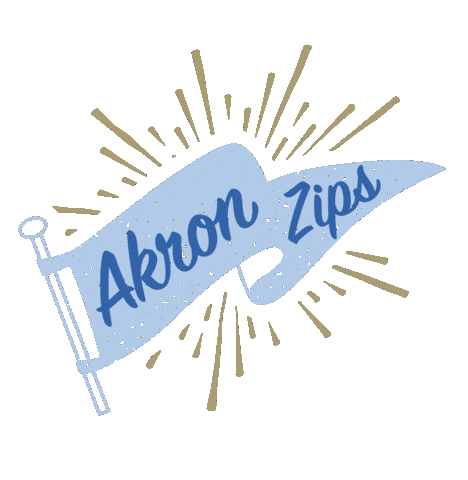 Akron Zips Sticker by The University of Akron