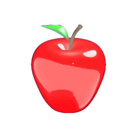 3D Apple Sticker