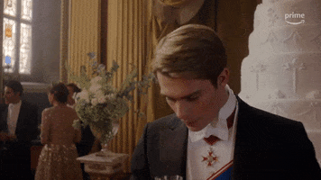 Look Up Nicholas Galitzine GIF by Red, White & Royal Blue