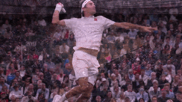 Smash Roger Federer GIF by Wimbledon