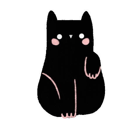 Black Cat Sticker by La Griffe de Maho