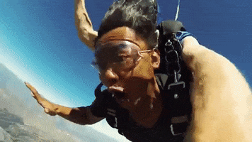 happy skydiving GIF by Guava Juice
