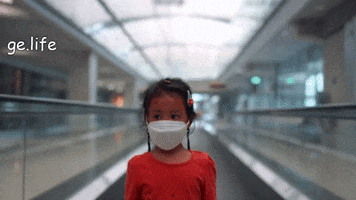 Child Wearing Covid Face Mask GIF