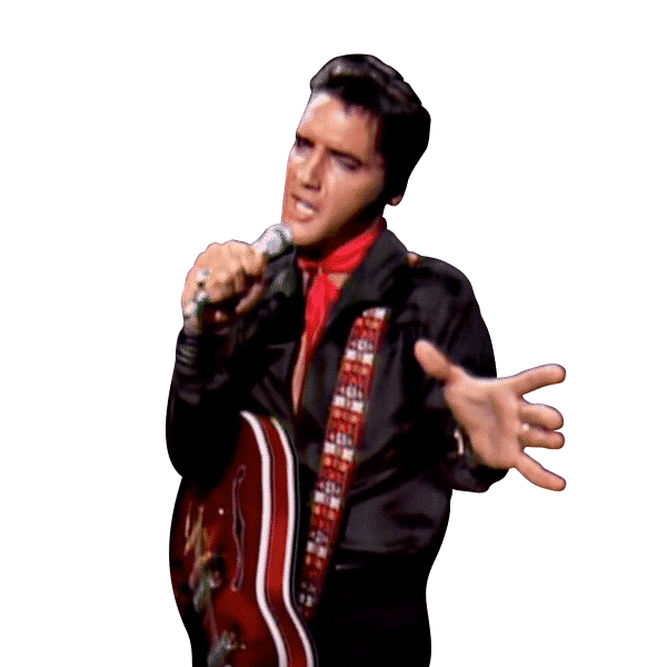 Singer 1950S Sticker by Elvis Presley