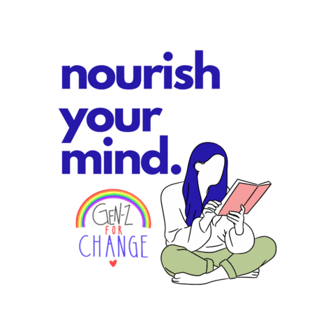 Reading Mentalhealth Sticker by Gen Z For Change