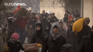 syria fleeing GIF by euronews