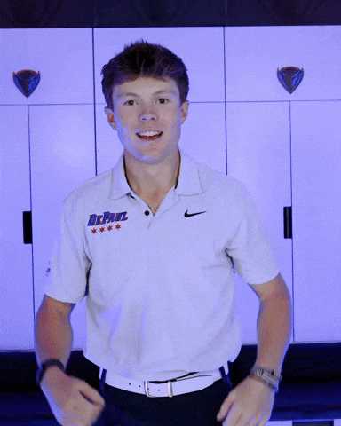 Depaul University Golf GIF by DePaul Blue Demons