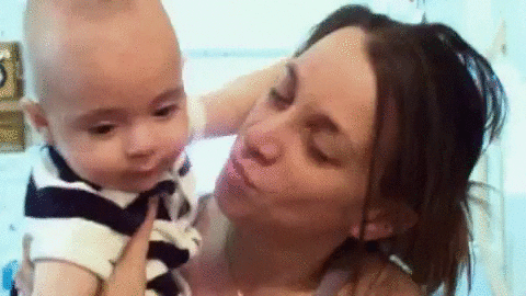 Baby Kiss GIF by America's Funniest Home Videos