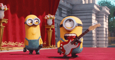 Happy Guitar GIF by Minions