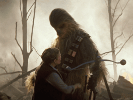 the force awakens hug GIF
