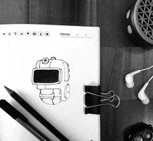 Lifeplannermx animation hey robot draw GIF