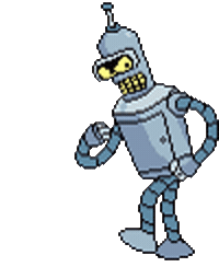 futurama bender STICKER
