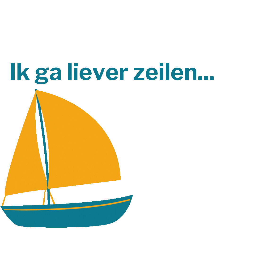 Sailing Sailboat Sticker by De Conceptenbakkerij
