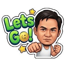 Lets Go Sticker