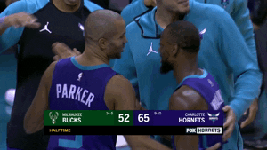 charlotte hornets laughing GIF by NBA