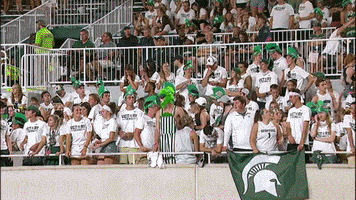 College Football Wink GIF by Michigan State Football