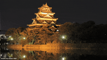 hiroshima castle japan GIF by Earth Hour