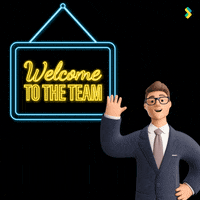 welcome to the team animated gif