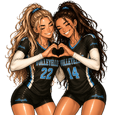 Heart Hands Team Love Sticker by volleyelle