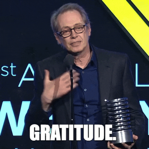 Giphy - Steve Buscemi Thank You GIF by The Webby Awards