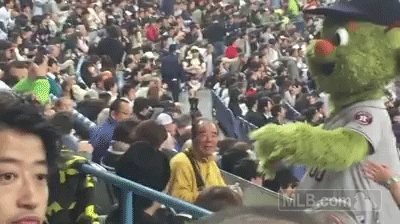 Mascot Dancing GIF by MLB - Find & Share on GIPHY