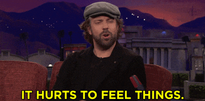 jason sudeikis it hurts to feel things GIF by Team Coco