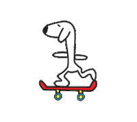 Dog Skate Sticker