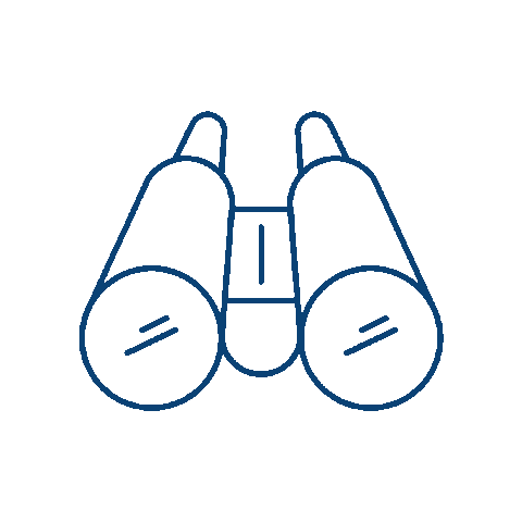 Binoculars Sticker by Les Scouts ASBL