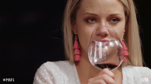red wine ugh GIF by Married At First Sight Australia