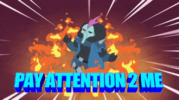 pay attention to me fire GIF by AOK
