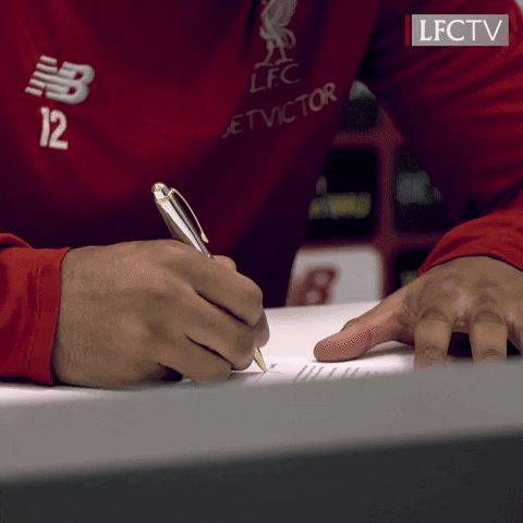 Signing Premier League GIF by Liverpool FC - Find & Share on GIPHY