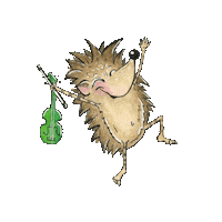 TheTwiolins children hedgehog hurra childrens book Sticker