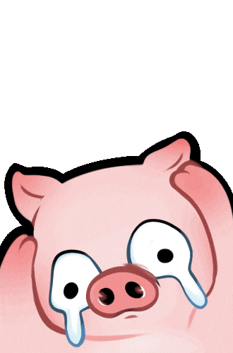 Sad Pig Sticker