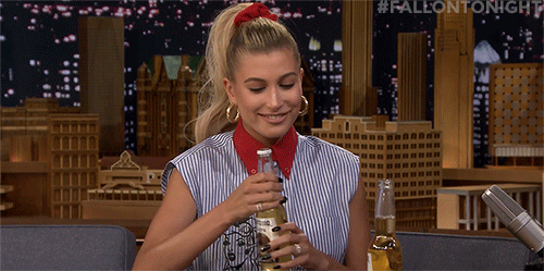 hailey baldwin lol GIF by The Tonight Show Starring Jimmy Fallon