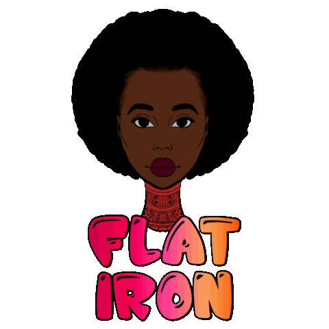Flat Iron Afro Sticker by RS