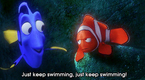 Image result for just keep swimming gif
