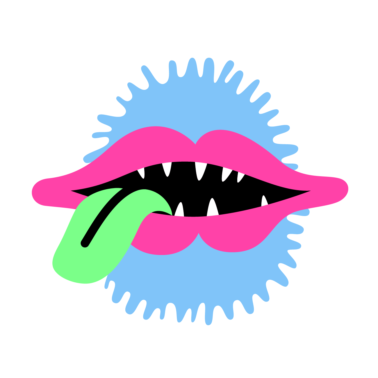Monster Tongue Sticker by lula dmitrieva for iOS & Android | GIPHY