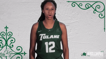 green wave women's basketball tulane GIF by GreenWave
