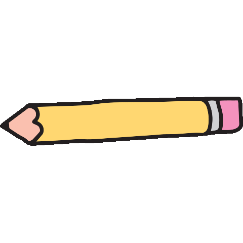 Writing Pencil Sticker by kiss and punch