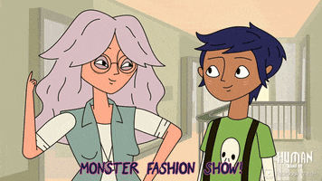 excited fashion show GIF by Cartuna