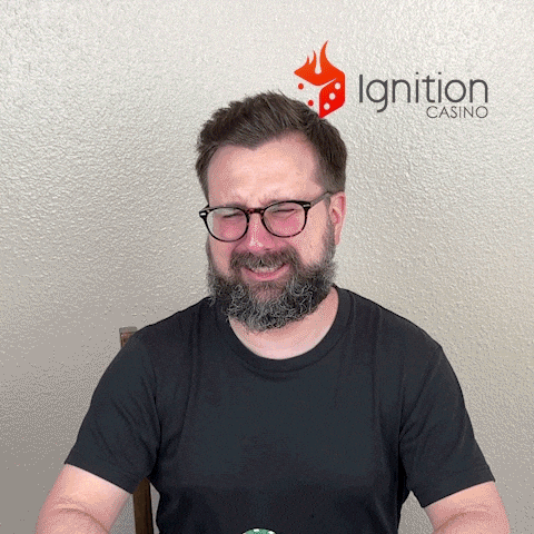 Card Game Crying GIF by Ignition Casino