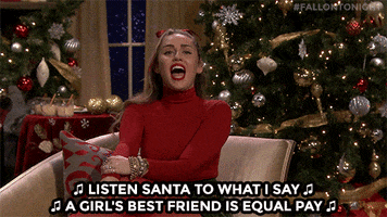 miley cyrus christmas GIF by The Tonight Show Starring Jimmy Fallon