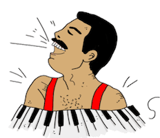 80S Rock Sticker by Teatro Sánchez Aguilar