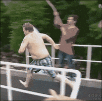 belly flop GIF