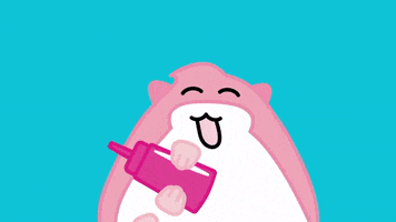 excited pink GIF by hamsta.world