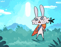 bunny rabbit GIF by Happip