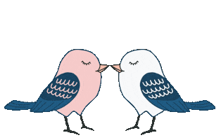 Heart Bird Sticker by cathykoronakis.design