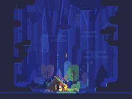 oleg fire scary ghost forest GIF