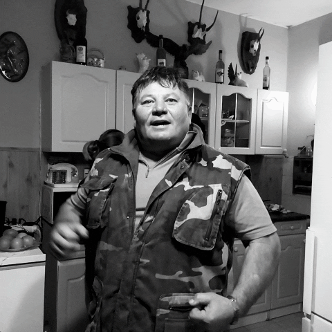 kilag smile rock black and white muscle GIF